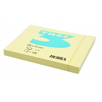 Notes samoprzylepny Tres 100x75mm, żółty