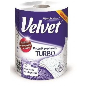 Ręcznik kuchenny Velvet Turbo, celulozowy, 3-warstwowy, biały