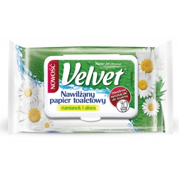 Papier toaletowy Velvet Rum&Aloe nawilżany, 48 listków