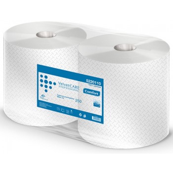 Czyściwo przemysłowe Velvet Professional, 2-warstwowe, 250m, 2szt., białe