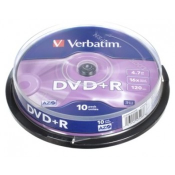 Płyty DVD-R Verbatim 4,7GB cake, 10 sztuk