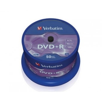 Płyty DVD-R Verbatim 4,7GB cake, 50 sztuk
